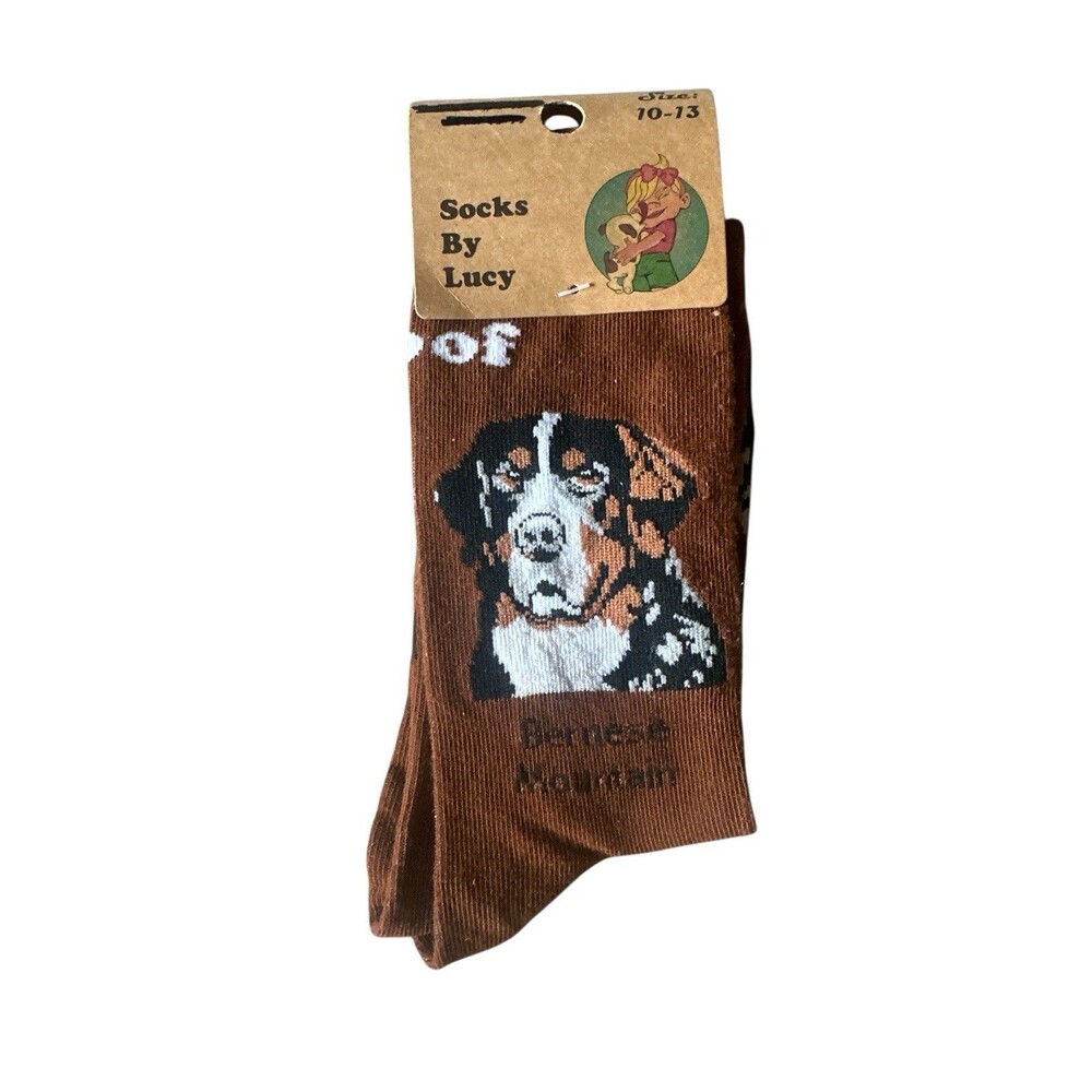 NWT Bernese Moutain Dog Socks Adult size 10-13 (For Men's Shoe Size 8-12.5) NEW